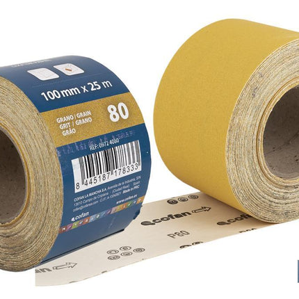 Rollo Lija Papel "Amarillo" Cofan · Foto del fabricante