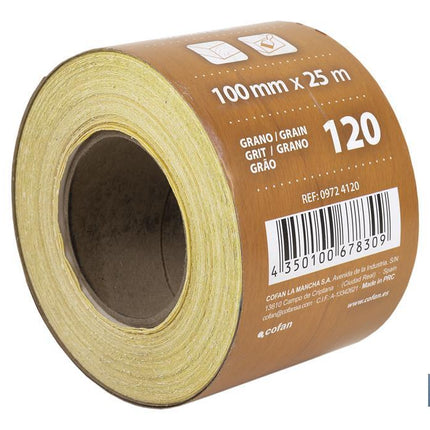 Rollo Lija Papel "Amarillo" Cofan · Foto del fabricante