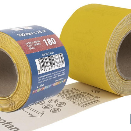 Rollo Lija Papel "Amarillo" Cofan · Foto del fabricante