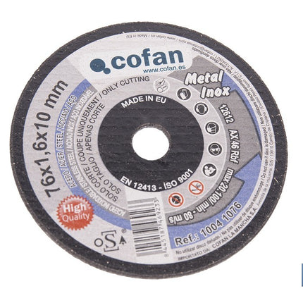 Discos Extrafinos para Acero INOX Cofan · Foto del fabricante