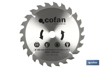 Discos de corte con 24 dientes Cofan · Imagen de la familia