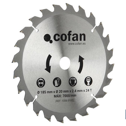 Discos de corte con 24 dientes Cofan · Foto del fabricante