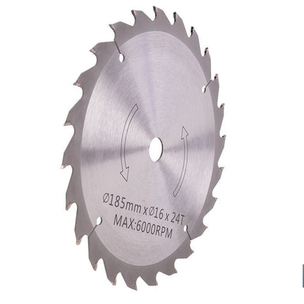 Hoja de sierra circular para madera Ø185 mm con 24 dientes | Compatible con sierras circulares | Corte limpio en madera, plástico y metal blando