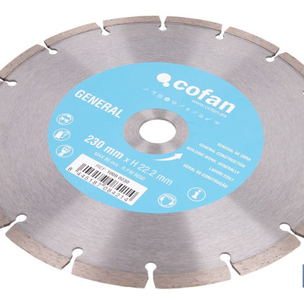 Discos de Diamante "General de obra" universal base Cofan · Foto del fabricante
