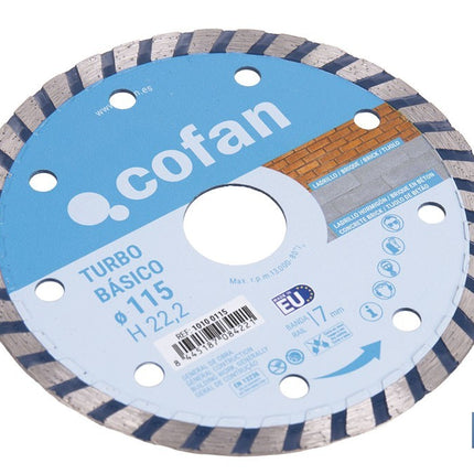 Discos de diamante "General de obra" turbo base Cofan · Foto del fabricante