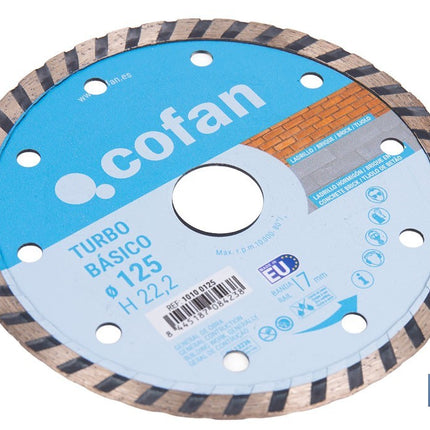 Discos de diamante "General de obra" turbo base Cofan · Foto del fabricante