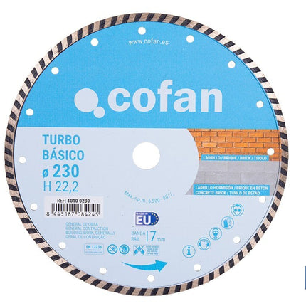 Discos de diamante General de obra turbo base Cofan