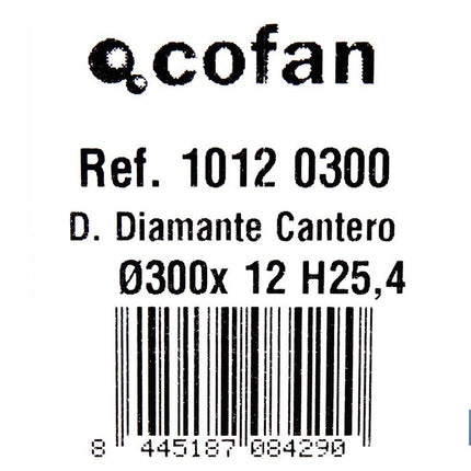 Discos de Diamante "modelo cantero" profesional Cofan · Foto del fabricante