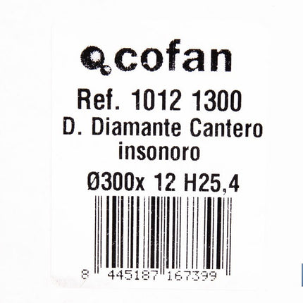 Disco Diamante Cantero Silencioso Cofan · Foto del fabricante