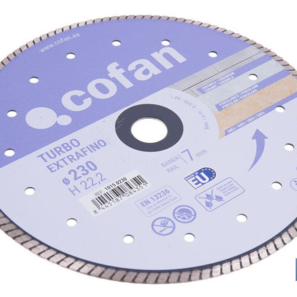 Discos de Diamante "Extrafino" especial material porcelánico Cofan · Foto del fabricante