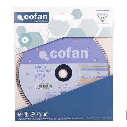 Discos de Diamante "Extrafino" especial material porcelánico Cofan · Foto del fabricante