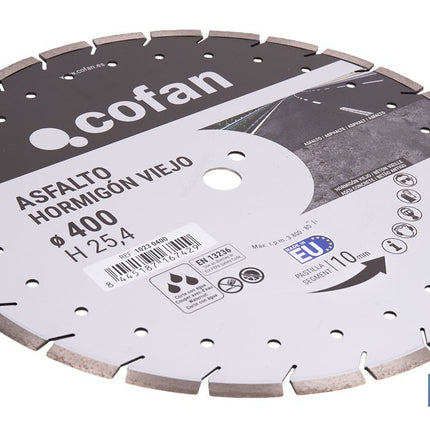 Disco Diamante Hormigón Viejo y Asfalto Cofan · Foto del fabricante