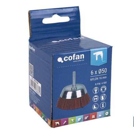 Cepillo Copa con Filamentos Abrasivos de Nylon Cofan · Foto del fabricante