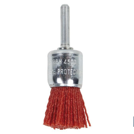 Cepillo de Brocha con Filamentos Abrasivos de Nylon | Diámetro de 6 mm x 25 mm | Para pulir, esmerilar, eliminar óxido, etc.