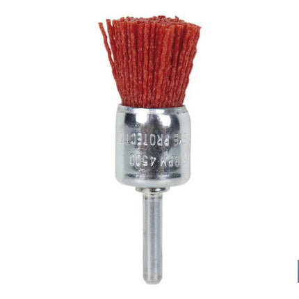 Cepillo de Brocha con Filamentos Abrasivos de Nylon | Diámetro de 6 mm x 25 mm | Para pulir, esmerilar, eliminar óxido, etc.