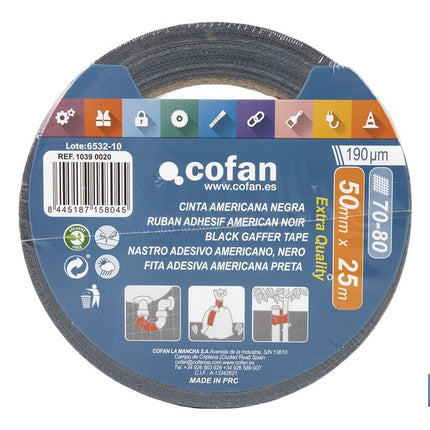 Cinta Americana · Color negro Cofan · Foto del fabricante
