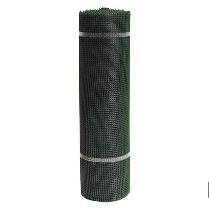 Malla de PVC | Hueco cuadrado de 10 mm | Color verde | Medida 1 x 25 m