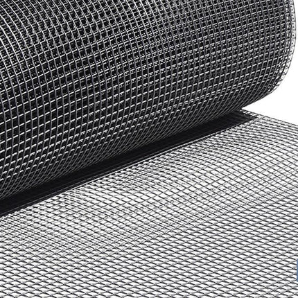 Malla de PVC | Hueco cuadrado de 10 mm | Color gris plata | Medida 1 x 25 m