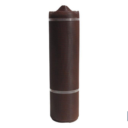 Malla de PVC| Hueco cuadrado de 10 mm | Color marrón |Medida 1 x 25 m