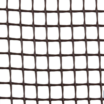 Malla de PVC| Hueco cuadrado de 10 mm | Color marrón |Medida 1 x 25 m