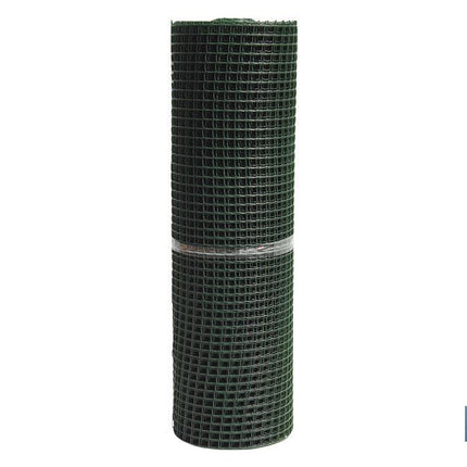 Malla de PVC | Hueco cuadrado de 20 mm | Color verde | Medida 1 x 25 m