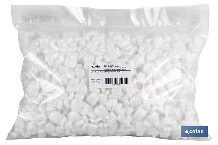 Bolsa de Chips de relleno | Contenido 0,10 m3 | Color blanco