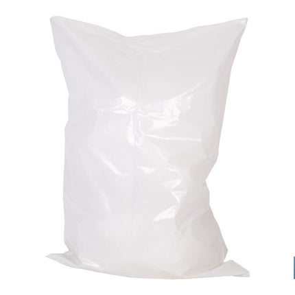 Pack de 10 sacos de polietileno blanco impermeable | Galga 300 | Grosor: 75 micras | Medidas: 55 x 75 cm