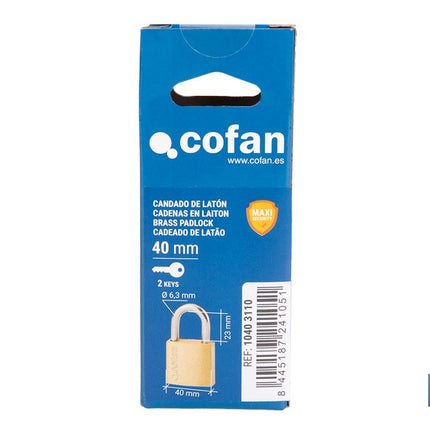 Candado de Latón Quality Plus Cofan · Imagen de la familia Cofan
