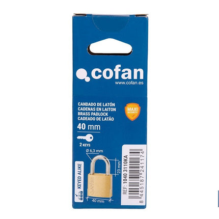 Candado de Latón Quality Plus Cofan · Imagen de la familia Cofan