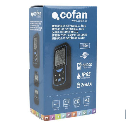 Medidor de Distancias Láser con 6 Funciones Cofan · Imagen de la familia Cofan