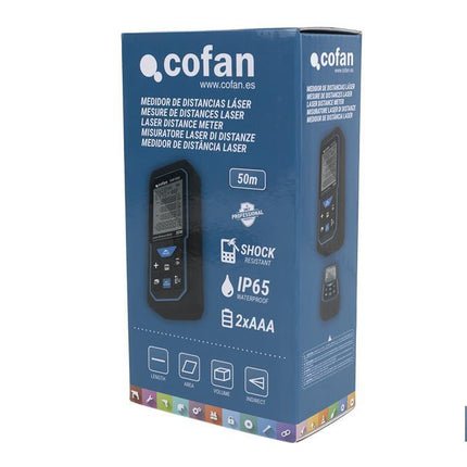 Medidor de Distancias Láser con 6 Funciones Cofan · Imagen de la familia Cofan