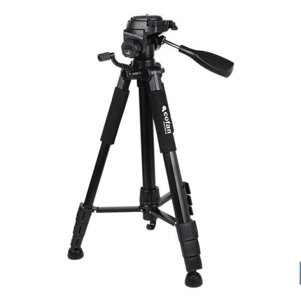 Trípode telescópico universal | 3 patas extensibles | Altura ajustable desde 49 cm hasta 149 cm | Material: ABS + aluminio | Bolsa de transporte incluida