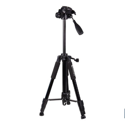 Trípode telescópico universal | 3 patas extensibles | Altura ajustable desde 49 cm hasta 149 cm | Material: ABS + aluminio | Bolsa de transporte incluida