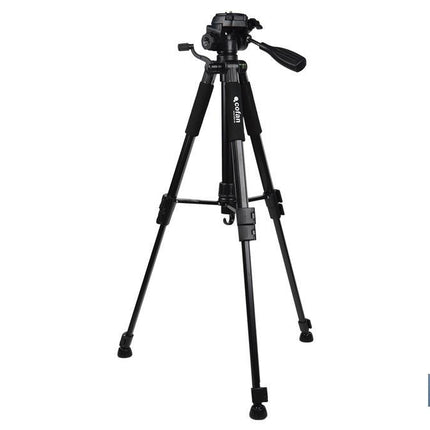 Trípode telescópico universal | 3 patas extensibles | Altura ajustable desde 49 cm hasta 149 cm | Material: ABS + aluminio | Bolsa de transporte incluida