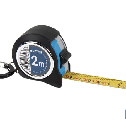 Flexómetro 2 x 16 mm | Carcasa de ABS | Cinta con recubrimiento anticorrosión | Calibración en los bordes | Incluye mosquetón