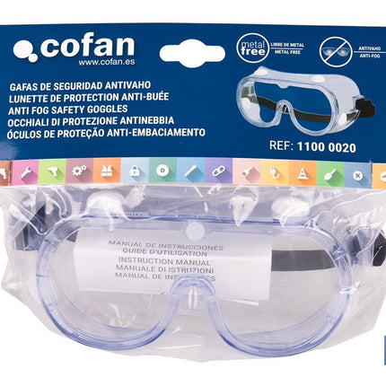 Gafas de Protección Antivaho | Confortables y Ligeras | Ajuste con Goma