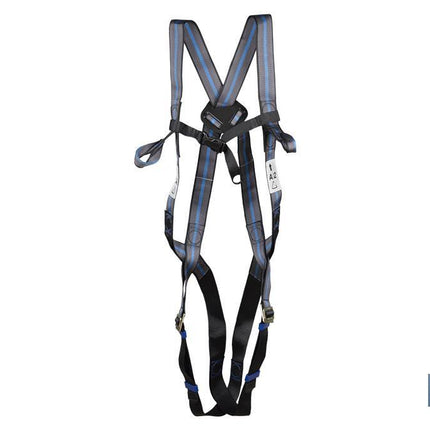 Conjunto arnés completo | 2 puntos anclaje | Cuerda seguridad | 2 mosquetones | EN 361/EN 354/EN 362