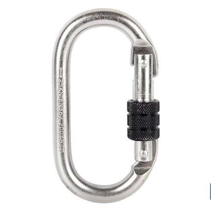 Mosquetón de seguridad | Con Roscado seguro | Resistencia 25kN | EN 362 | Clase B I Cat lll
