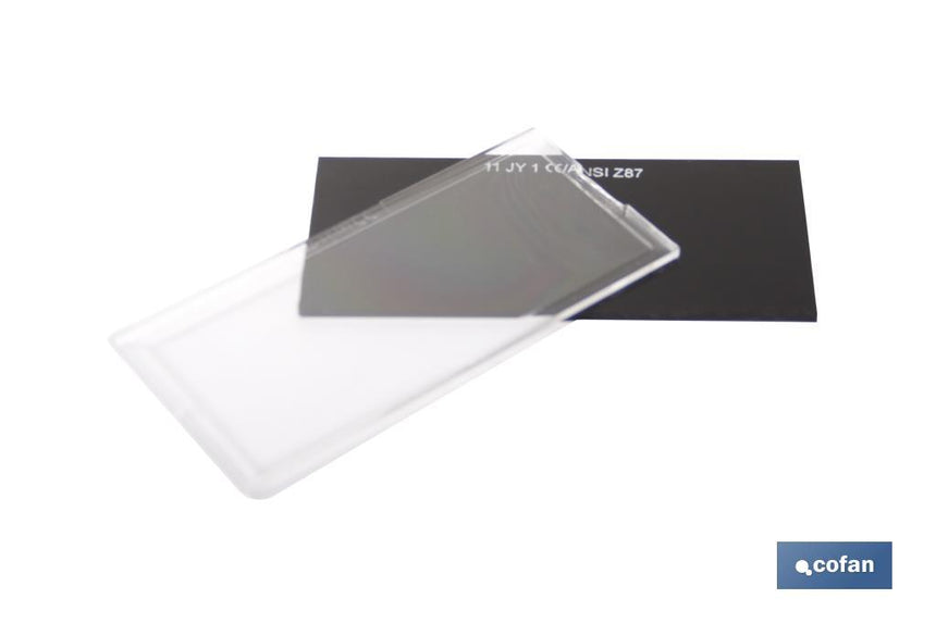 Cristal Negro o Transparente para Máscara de Soldar | Recambio para máscara | EN 166/EN 176