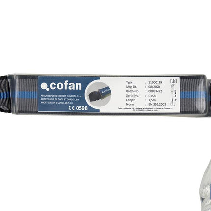 Absorbedor de Energía | Con Cuerda de Seguridad de 1,5 m | Color Blanco