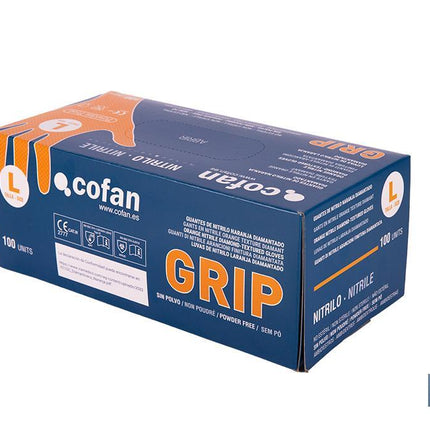 Caja de 100 guantes de nitrilo con textura diamantada Cofan · Imagen de la familia Cofan
