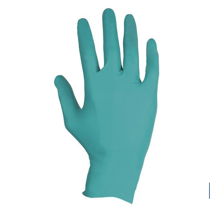 Caja de 100 guantes de nitrilo desechables de color verde, sin polvo, de alta resistencia y protección profesional Cofan · Imagen de la familia Cofan