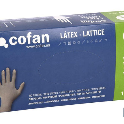 Caja de 100 guantes de látex sin polvo Cofan · Imagen de la familia Cofan