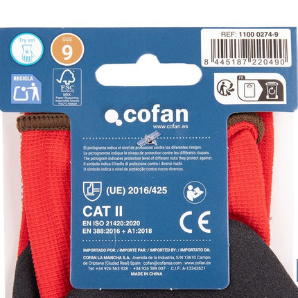 Guantes impregnados de nitrilo modelo Sandy Coating Cofan · Imagen de la familia Cofan