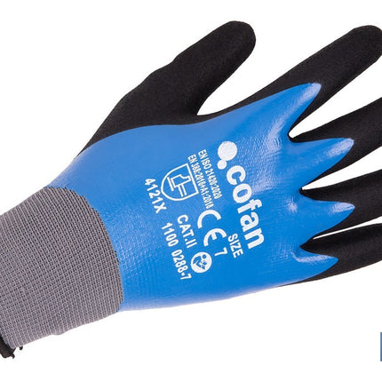 Guantes impregnados de nitrilo sandy de doble capa Cofan · Imagen de la familia Cofan