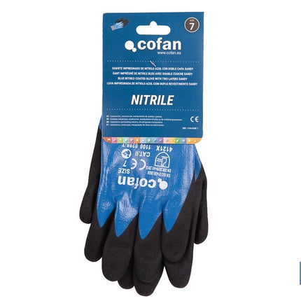 Guantes impregnados de nitrilo sandy de doble capa Cofan · Imagen de la familia Cofan