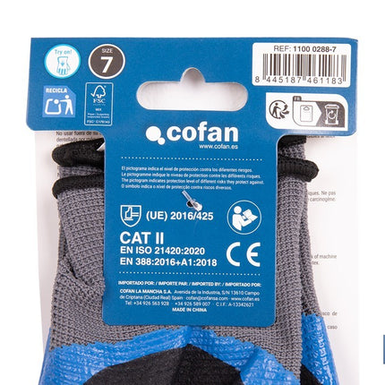 Guantes impregnados de nitrilo sandy de doble capa Cofan · Imagen de la familia Cofan