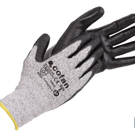 Guantes anticorte ultraligeros impregnados de PU negro Cofan · Imagen de la familia Cofan