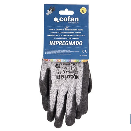 Guantes anticorte ultraligeros impregnados de PU negro Cofan · Imagen de la familia Cofan