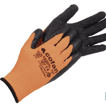 Guantes de protección naranja flúor con látex térmico Cofan · Imagen de la familia Cofan